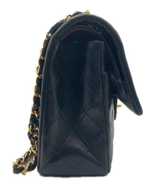 CHANEL（シャネル）CHANEL (シャネル) マトラッセ25/Wフラップチェーンショルダーバッグ ブラック サイズ:25の古着・服飾アイテム