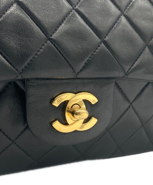 CHANEL（シャネル）CHANEL (シャネル) マトラッセ25/Wフラップチェーンショルダーバッグ ブラック サイズ:25の古着・服飾アイテム