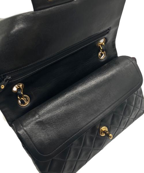 CHANEL（シャネル）CHANEL (シャネル) マトラッセ25/Wフラップチェーンショルダーバッグ ブラック サイズ:25の古着・服飾アイテム