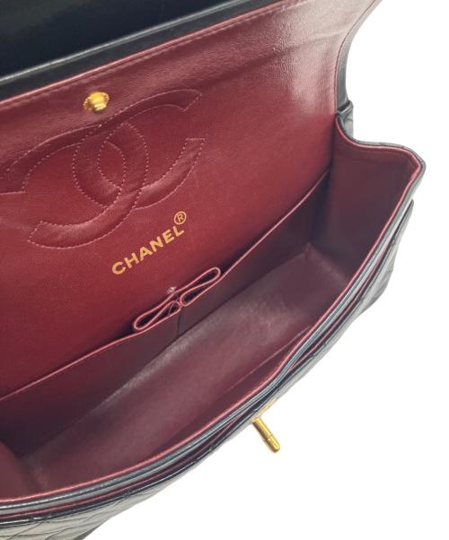 CHANEL（シャネル）CHANEL (シャネル) マトラッセ25/Wフラップチェーンショルダーバッグ ブラック サイズ:25の古着・服飾アイテム