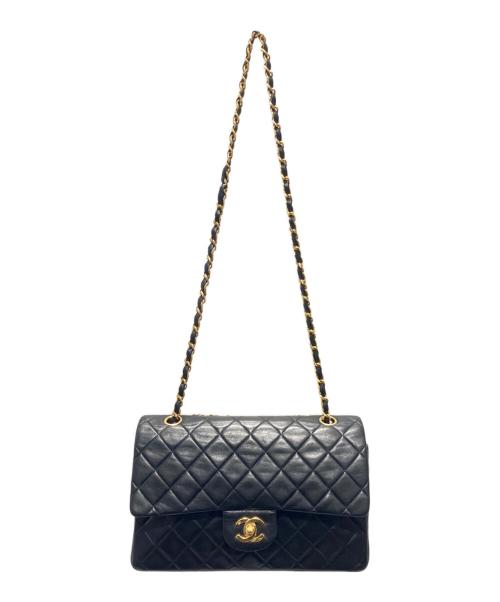 CHANEL（シャネル）CHANEL (シャネル) マトラッセ25/Wフラップチェーンショルダーバッグ ブラック サイズ:25の古着・服飾アイテム