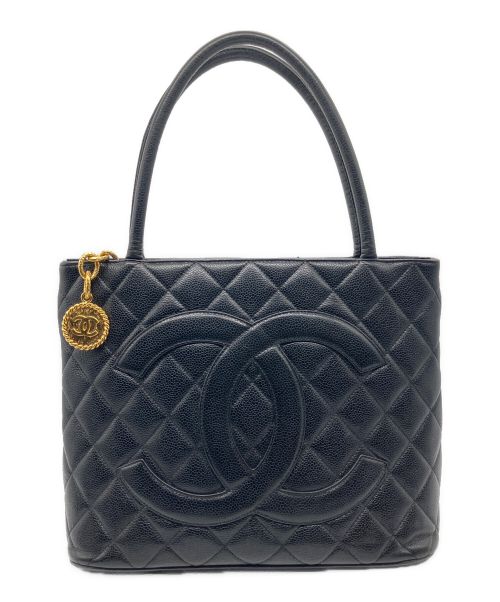 CHANEL（シャネル）CHANEL (シャネル) 復刻トートバッグ/ゴールド金具 ブラックの古着・服飾アイテム