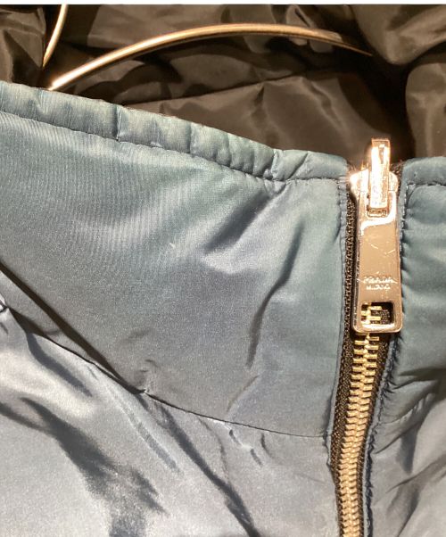 PRADA（プラダ）PRADA (プラダ) Reversible Nylon Padded Jacket（リバーシブルナイロンパデッドジャケット） ブラック×ブルー サイズ:54の古着・服飾アイテム