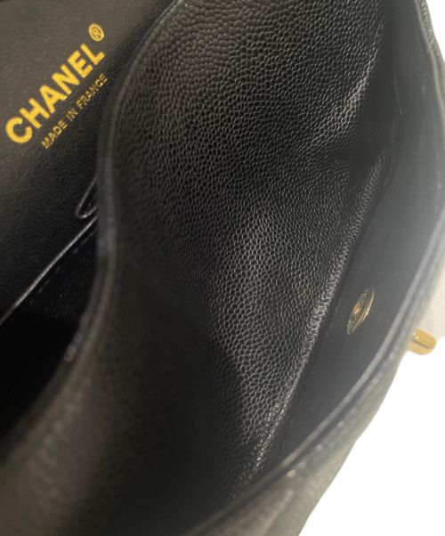 CHANEL（シャネル）CHANEL (シャネル) マトラッセ25 Wフラップチェーンショルダーバッグ ブラック サイズ:25の古着・服飾アイテム