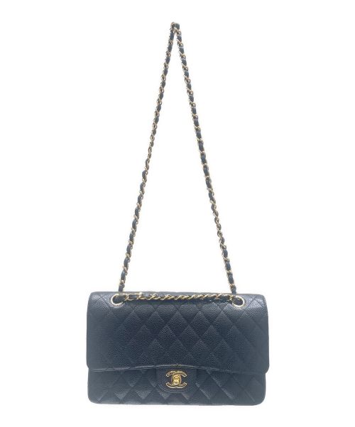 CHANEL（シャネル）CHANEL (シャネル) マトラッセ25 Wフラップチェーンショルダーバッグ ブラック サイズ:25の古着・服飾アイテム