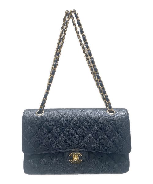 CHANEL（シャネル）CHANEL (シャネル) マトラッセ25 Wフラップチェーンショルダーバッグ ブラック サイズ:25の古着・服飾アイテム