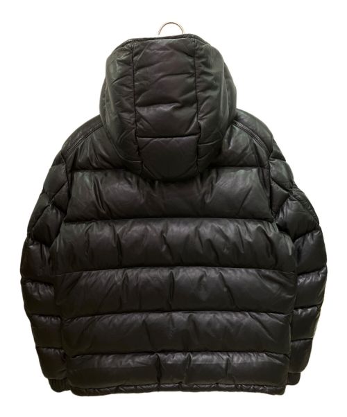 MONCLER（モンクレール）MONCLER (モンクレール) DASSIN/レザーダウンジャケット ブラック サイズ:3の古着・服飾アイテム