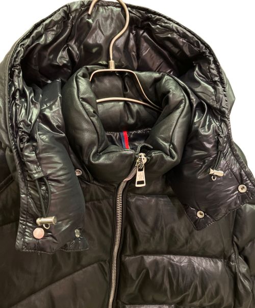 MONCLER（モンクレール）MONCLER (モンクレール) DASSIN/レザーダウンジャケット ブラック サイズ:3の古着・服飾アイテム