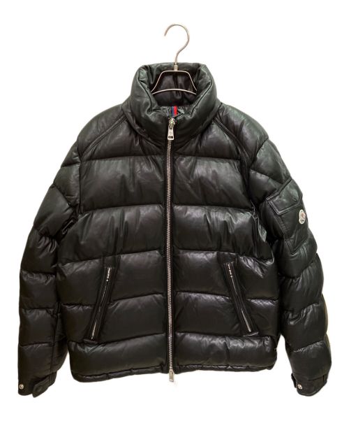 MONCLER（モンクレール）MONCLER (モンクレール) DASSIN/レザーダウンジャケット ブラック サイズ:3の古着・服飾アイテム