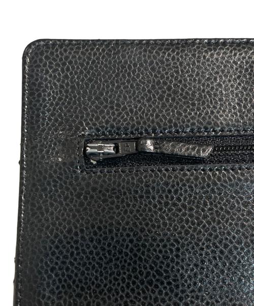 CHANEL（シャネル）CHANEL (シャネル) チェーンショルダーウォレット ブラック×シルバー金具の古着・服飾アイテム