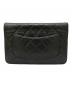CHANEL (シャネル) チェーンショルダーウォレット ブラック×シルバー金具：340000円