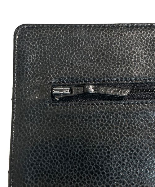 CHANEL（シャネル）CHANEL (シャネル) チェーンショルダーウォレット ブラック×シルバー金具の古着・服飾アイテム