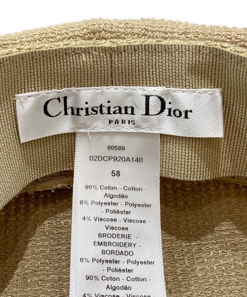 Christian Dior（クリスチャン ディオール）Christian Dior (クリスチャン ディオール) ツイードキャスケット ベージュ サイズ:58の古着・服飾アイテム
