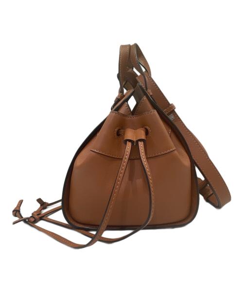 LOEWE（ロエベ）LOEWE (ロエベ) ハンモック ドローストリングバッグ ミニ ブラウン サイズ:ミニの古着・服飾アイテム