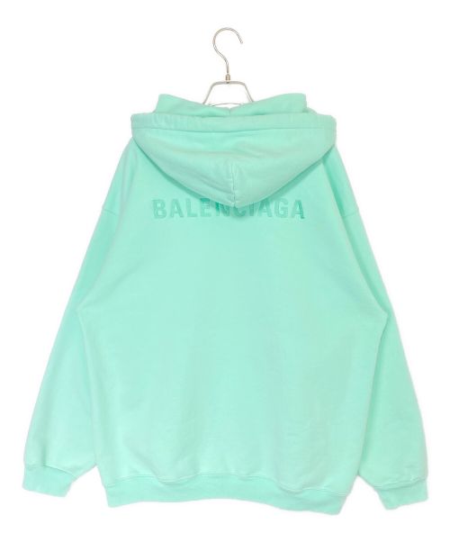 BALENCIAGA（バレンシアガ）BALENCIAGA (バレンシアガ) ロゴパーカー ミント サイズ:XLの古着・服飾アイテム