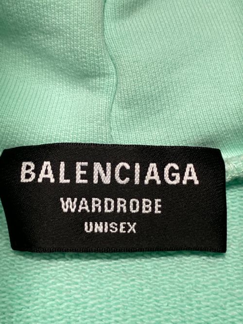 BALENCIAGA（バレンシアガ）BALENCIAGA (バレンシアガ) ロゴパーカー ミント サイズ:XLの古着・服飾アイテム