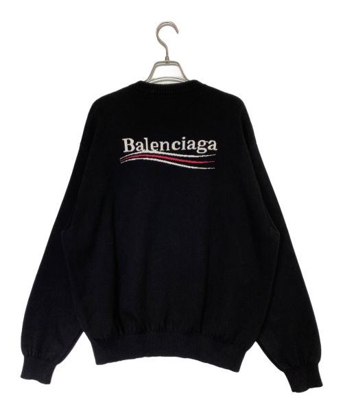 BALENCIAGA（バレンシアガ）BALENCIAGA (バレンシアガ) キャンペーンロゴニット ブラック サイズ:Mの古着・服飾アイテム