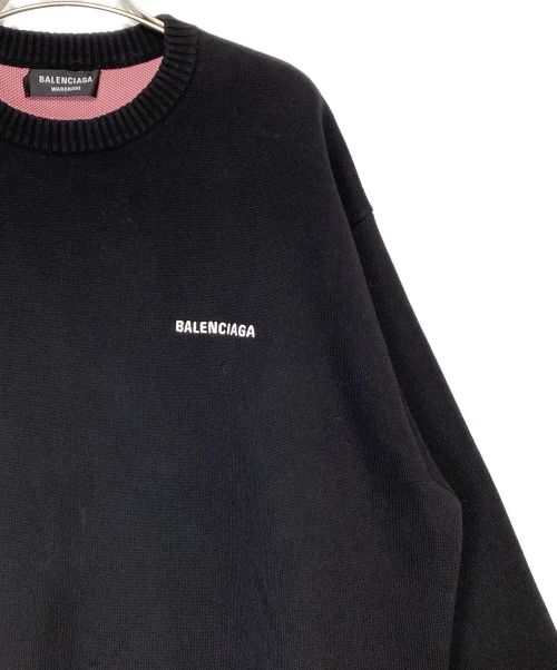 BALENCIAGA（バレンシアガ）BALENCIAGA (バレンシアガ) キャンペーンロゴニット ブラック サイズ:Mの古着・服飾アイテム