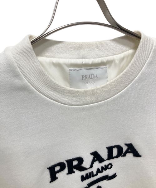PRADA（プラダ）PRADA (プラダ) PRD 23FW 1913 pullover sweatshirt ホワイト サイズ:Lの古着・服飾アイテム