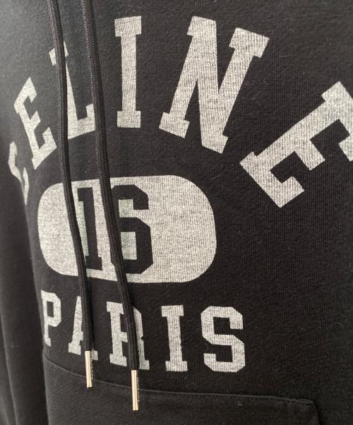 CELINE（セリーヌ）CELINE (セリーヌ) CELINE 16 PARIS ロゴ ルーズ ブラック スウェット ブラック サイズ:Sの古着・服飾アイテム