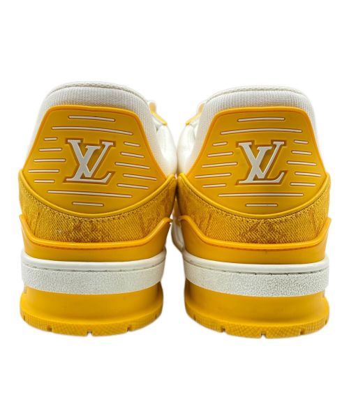 LOUIS VUITTON（ルイ ヴィトン）LOUIS VUITTON (ルイ ヴィトン) LVトレイナーラインスニーカー イエロー×ホワイト サイズ:9の古着・服飾アイテム