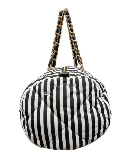 CHANEL（シャネル）CHANEL (シャネル) ボーリングバッグ ホワイト×ブラックの古着・服飾アイテム