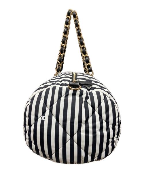 CHANEL（シャネル）CHANEL (シャネル) ボーリングバッグ ホワイト×ブラックの古着・服飾アイテム