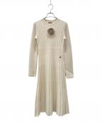 ）の古着「ココブローチニットワンピース」｜アイボリー