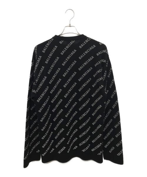 BALENCIAGA（バレンシアガ）BALENCIAGA (バレンシアガ) オールオーバーロゴニット ブラック サイズ:Sの古着・服飾アイテム