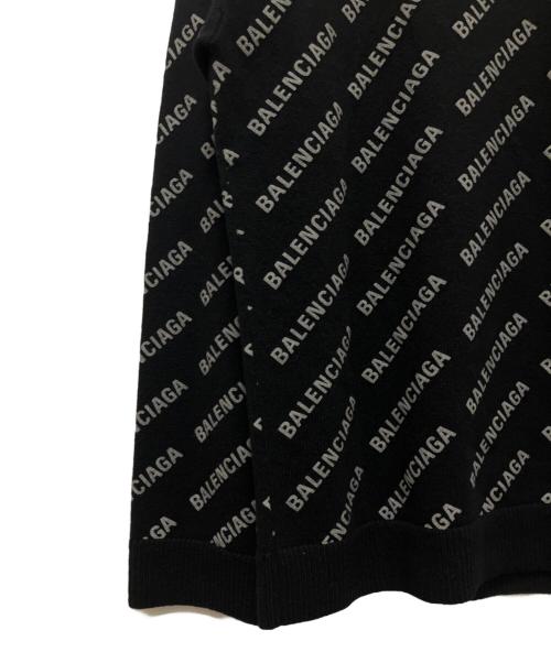 BALENCIAGA（バレンシアガ）BALENCIAGA (バレンシアガ) オールオーバーロゴニット ブラック サイズ:Sの古着・服飾アイテム