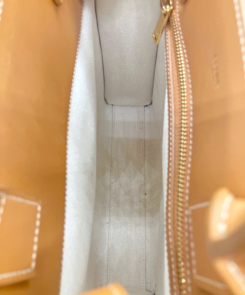 CELINE（セリーヌ）CELINE (セリーヌ) バーティカル カバ CABAS キャンバストート /2WAYハンドバッグ アイボリー×ブラウンの古着・服飾アイテム