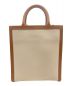 CELINE (セリーヌ) バーティカル カバ CABAS キャンバストート /2WAYハンドバッグ アイボリー×ブラウン：140000円