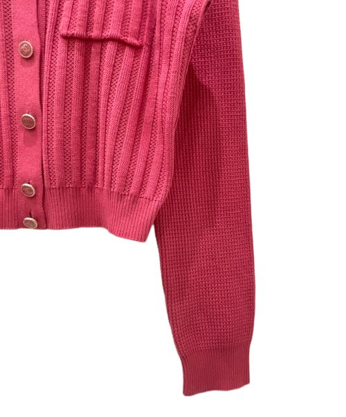 CHANEL（シャネル）CHANEL (シャネル) ココボタン ニット カーディガン ピンク サイズ:40の古着・服飾アイテム
