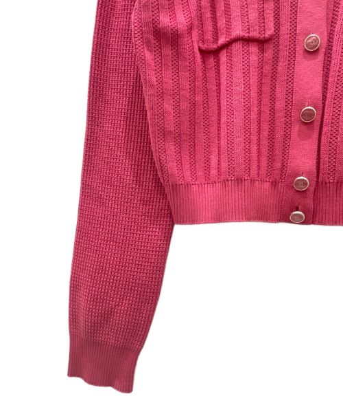 CHANEL（シャネル）CHANEL (シャネル) ココボタン ニット カーディガン ピンク サイズ:40の古着・服飾アイテム