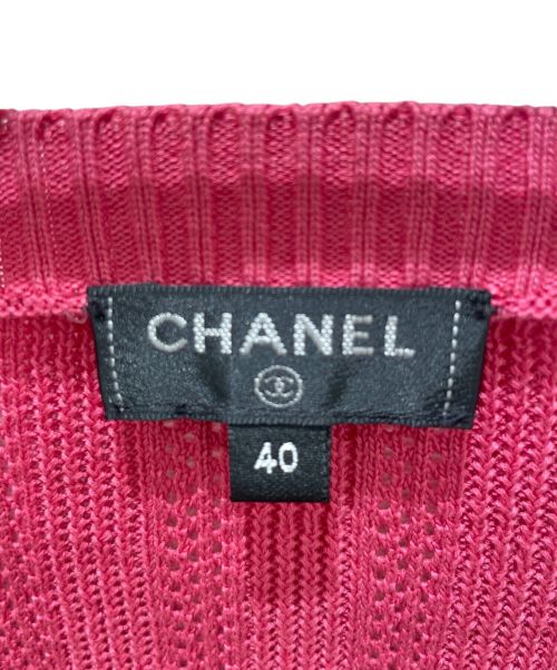 CHANEL（シャネル）CHANEL (シャネル) ココボタン ニット カーディガン ピンク サイズ:40の古着・服飾アイテム