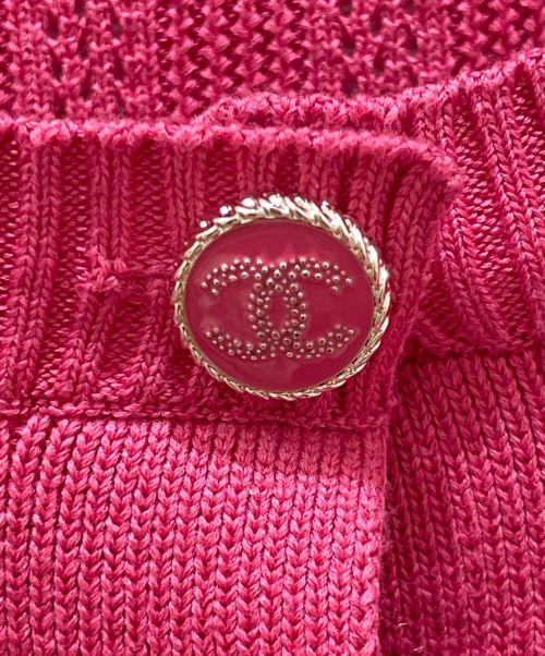 CHANEL（シャネル）CHANEL (シャネル) ココボタン ニット カーディガン ピンク サイズ:40の古着・服飾アイテム
