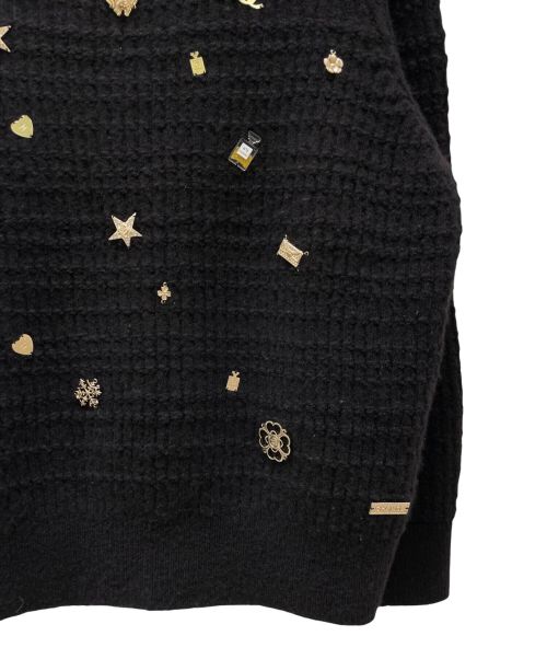 CHANEL（シャネル）CHANEL (シャネル) カシミヤ ウール アイコンニット ブラック サイズ:48の古着・服飾アイテム