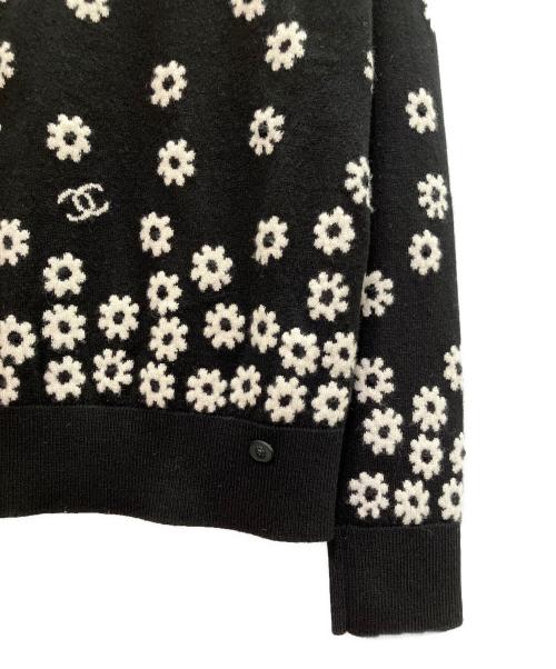 CHANEL（シャネル）CHANEL (シャネル) カシミヤ ココマーク デイジーニット プルオーバー ブラック サイズ:36の古着・服飾アイテム