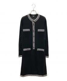CHANEL（シャネル）の古着「ココマークボタンニットワンピース」｜ブラック