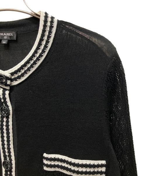 CHANEL（シャネル）CHANEL (シャネル) P60 ココボタン 4ポケット シルクレースドレス ブラック サイズ:38の古着・服飾アイテム