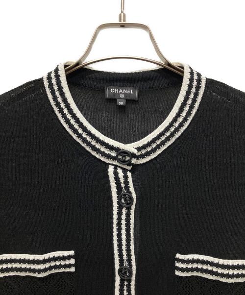 CHANEL（シャネル）CHANEL (シャネル) P60 ココボタン 4ポケット シルクレースドレス ブラック サイズ:38の古着・服飾アイテム