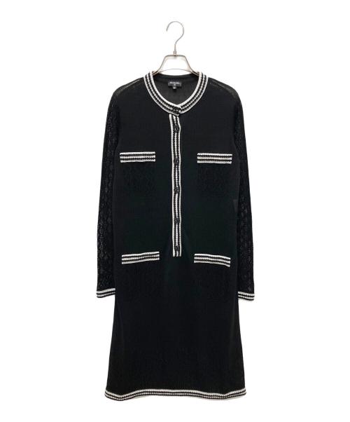 CHANEL（シャネル）CHANEL (シャネル) ココマークボタンニットワンピース ブラック サイズ:38の古着・服飾アイテム