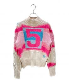 CHANEL（シャネル）の古着「NO.5カシミヤ混ニット」｜アイボリー×ピンク