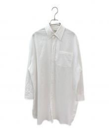 CELINE（セリーヌ）の古着「トリオンフロゴオーバーサイズシャツ/ロングシャツ」｜ホワイト