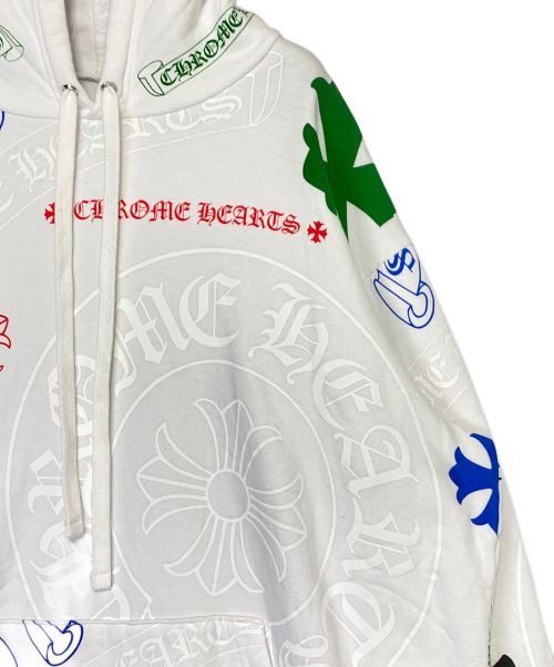 CHROME HEARTS（クロムハーツ）CHROME HEARTS (クロムハーツ) マルチプリントパーカー ホワイト サイズ:XLの古着・服飾アイテム