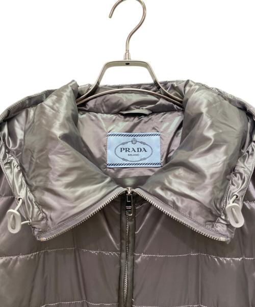 PRADA（プラダ）PRADA (プラダ) キルティング フードジャケット グレー サイズ:42の古着・服飾アイテム