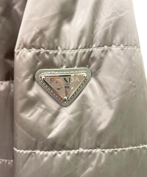 PRADA（プラダ）PRADA (プラダ) キルティング フードジャケット グレー サイズ:42の古着・服飾アイテム
