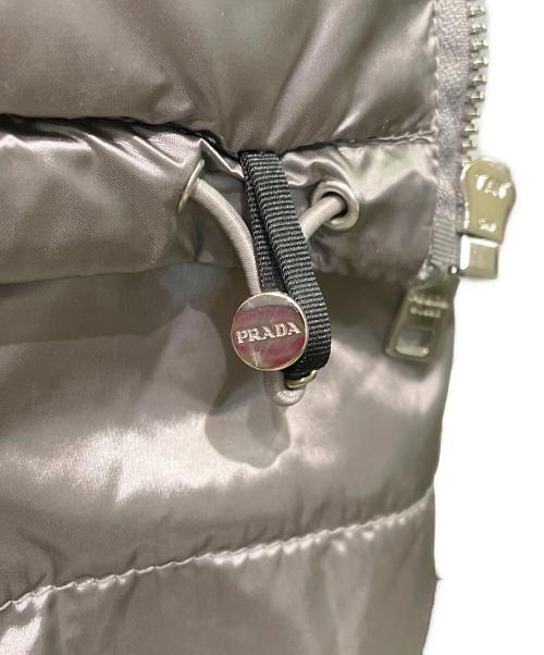 PRADA（プラダ）PRADA (プラダ) キルティング フードジャケット グレー サイズ:42の古着・服飾アイテム