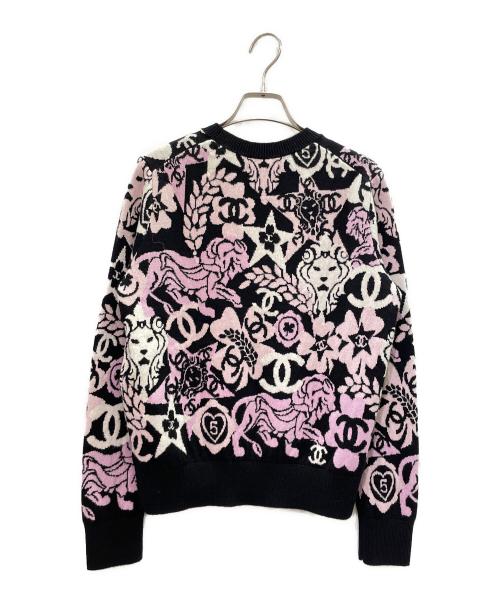 CHANEL（シャネル）CHANEL (シャネル) ココボタン P73 カシミヤ ニット ブラック サイズ:34の古着・服飾アイテム