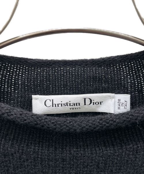 Christian Dior（クリスチャン ディオール）Christian Dior (クリスチャン ディオール) カシミヤロゴニット ブラック サイズ:38の古着・服飾アイテム